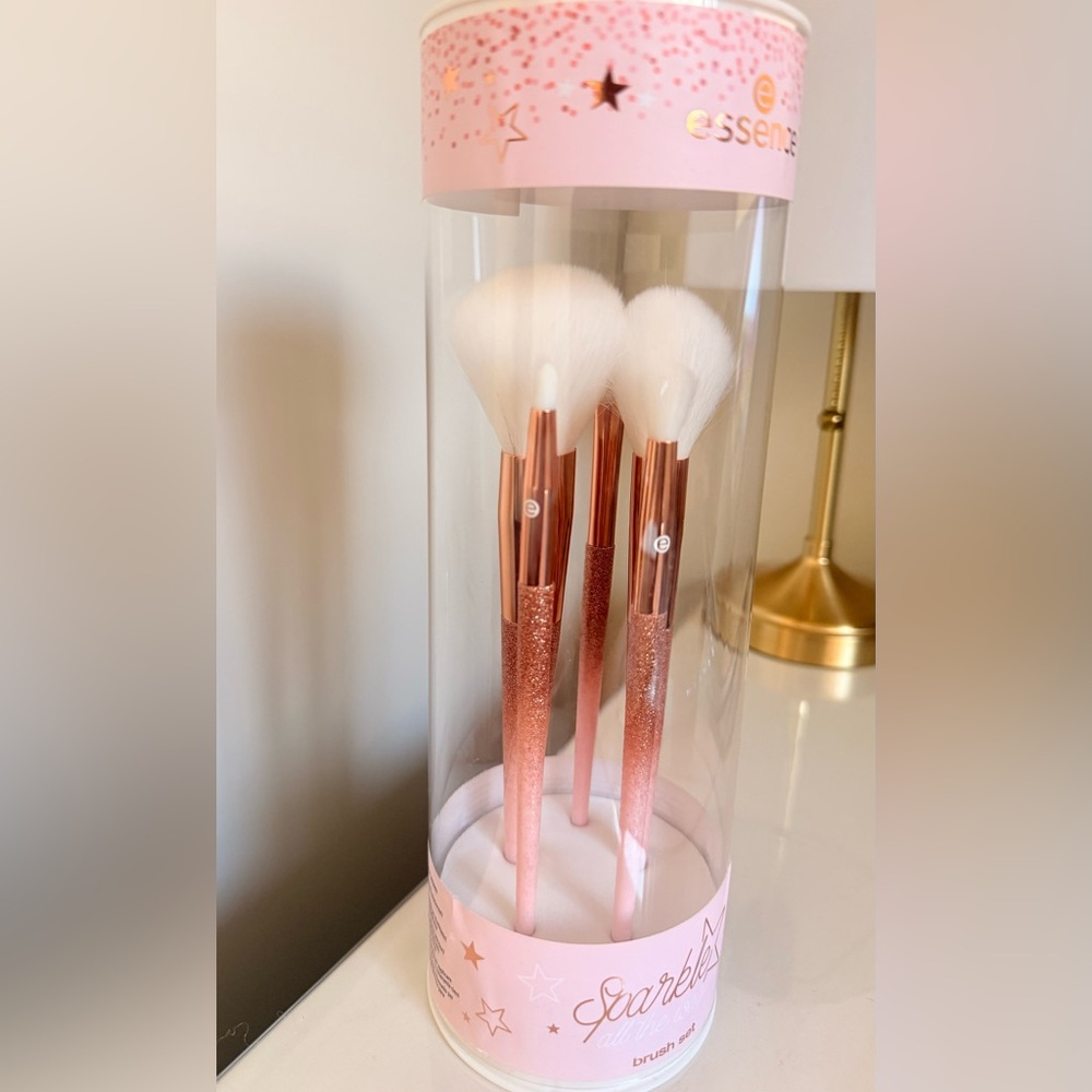 Elegant Rose Gold Makeup Brush Set